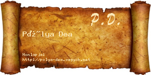 Pólya Dea névjegykártya